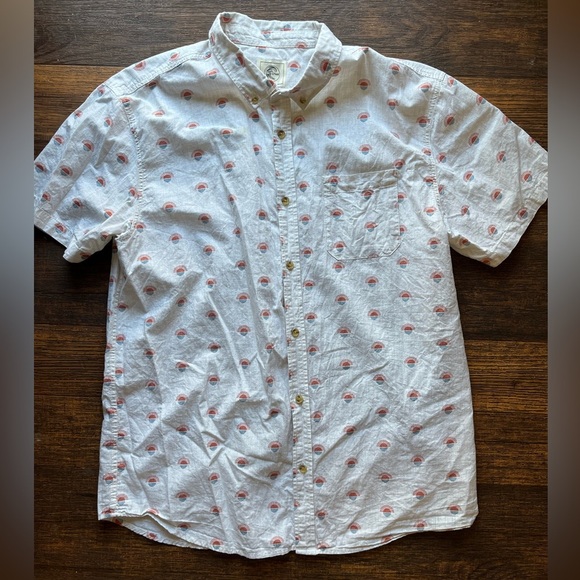 Men's O'Neill Shirt Multicolor Geometric XL Light Beach Surf All-Over Graphic - Picture 1 of 12
